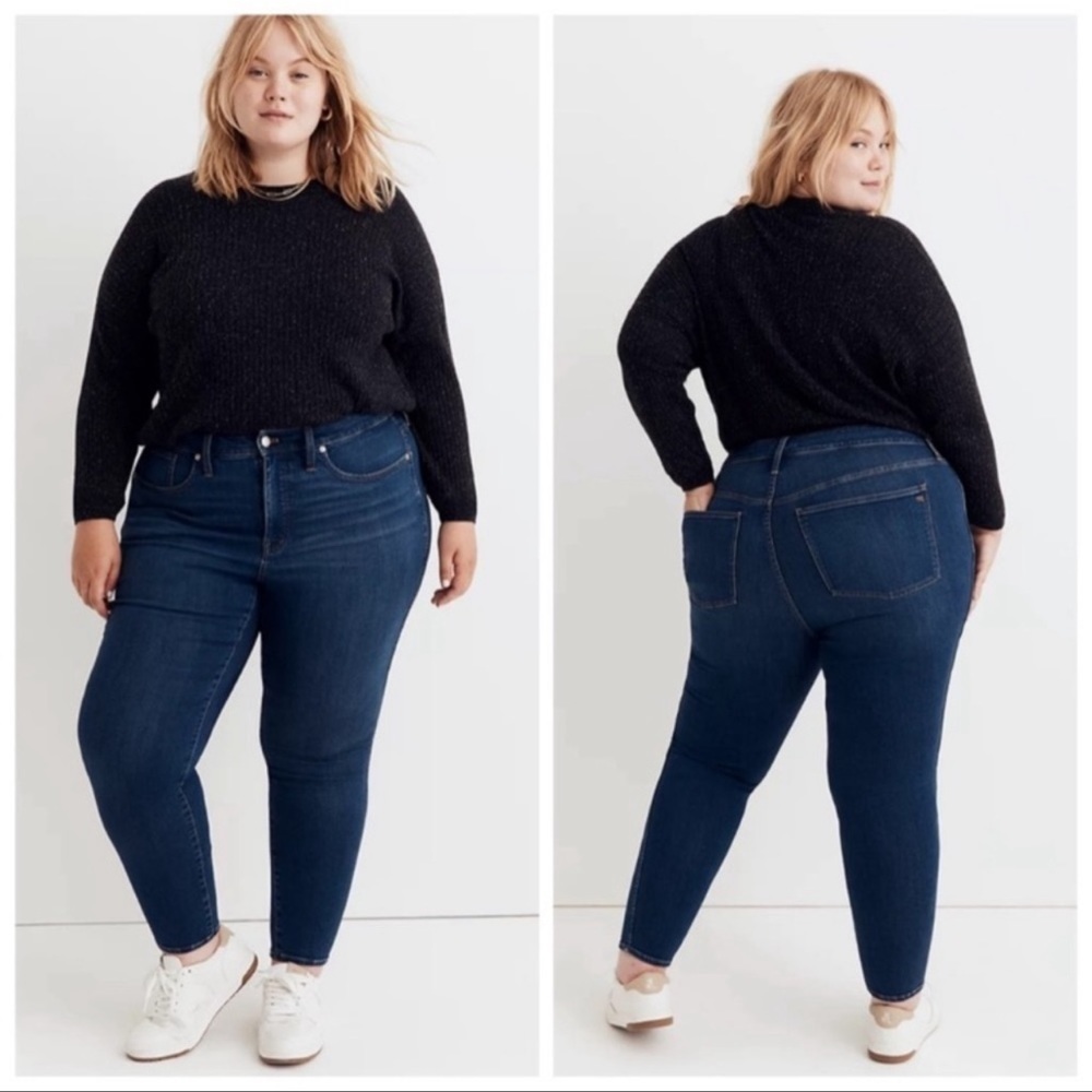 Madewell 10’ High Rise Skinny Stretch Blue Jeans Plus Size 36